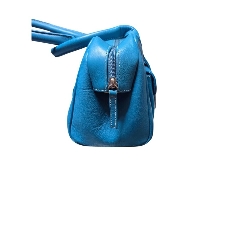 Blue Genuine Leather Cargo Bag - Picture 4 of 15